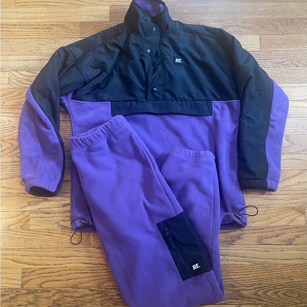 Melody Ehsani Fleece Quarter Button Up & Sweatpants Set